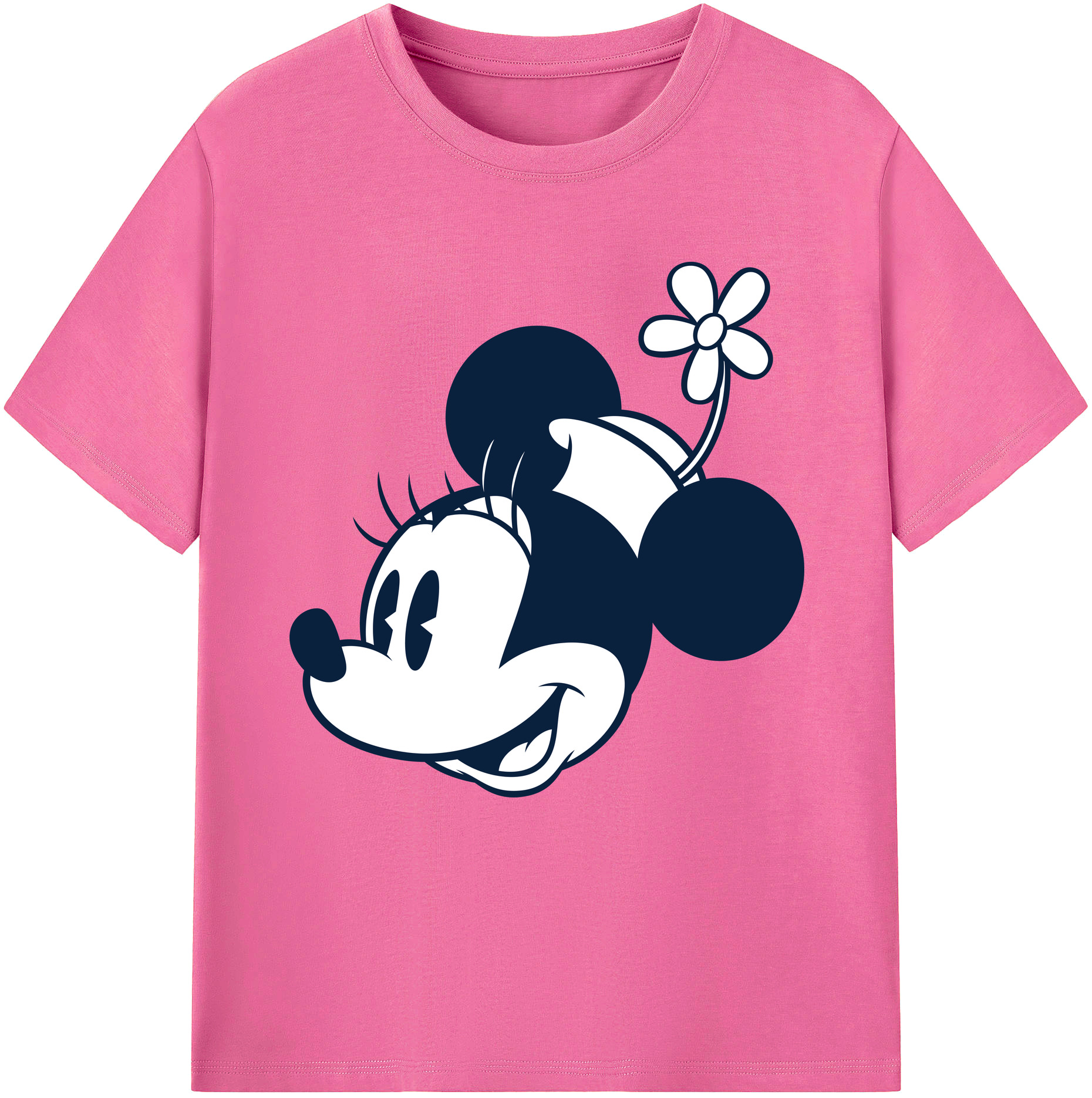 （画像用） ミッキーマウス Mickey Mouse レディースカジュアルプリントTシャツ（綿100％）